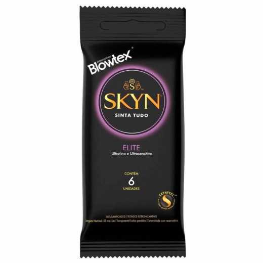 Camisinha Preservativo Skyn Blowtex Elite Ultrafino E Ultrasensitive Com 6 Unidades
