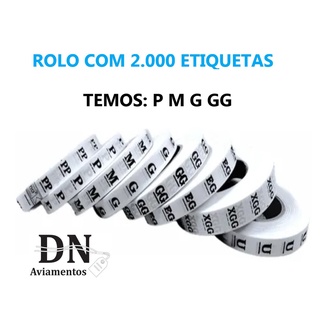 Etiqueta de Tecido Estampada Rolo 2.000 Etiquetas
