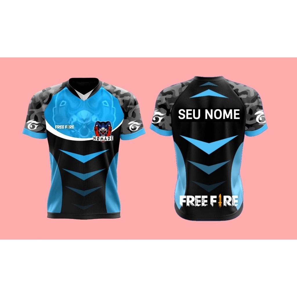 Camiseta Free Fire Personalizada Adulto e Infantil Garena