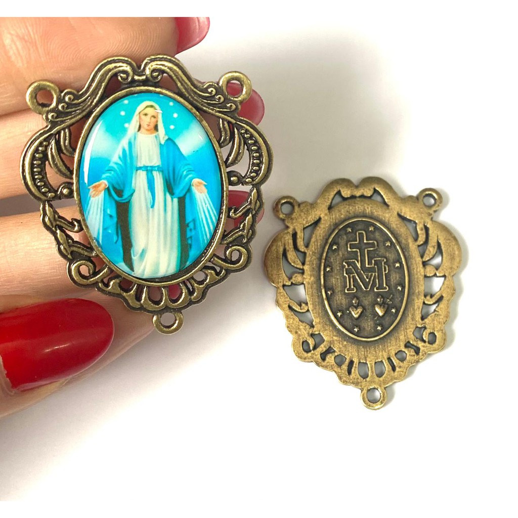 4 Entremeio para Terço NS das Graças (4 unidades) Nossa Senhora da Graça em Oferta na Shopee