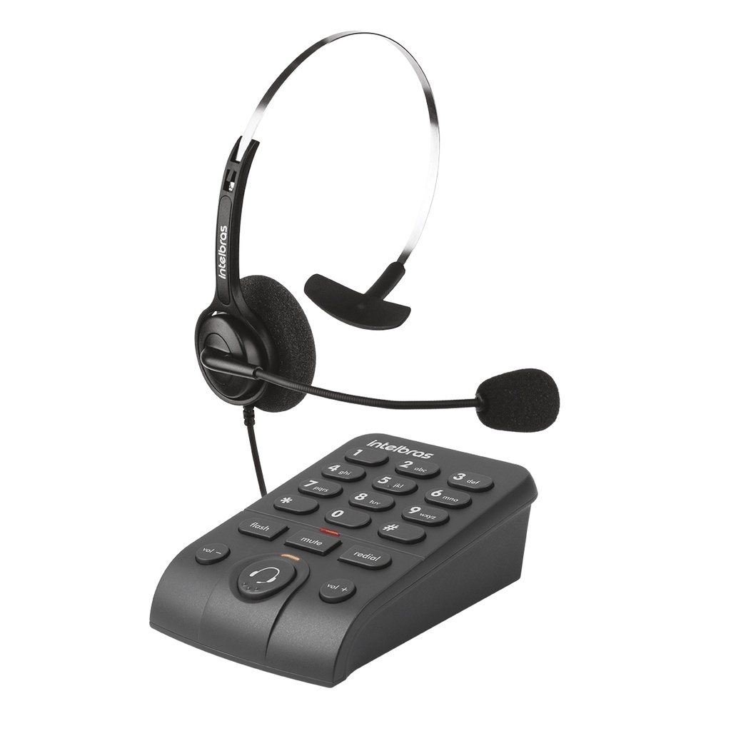 Headset Telefone Com Base Intelbras HSB50