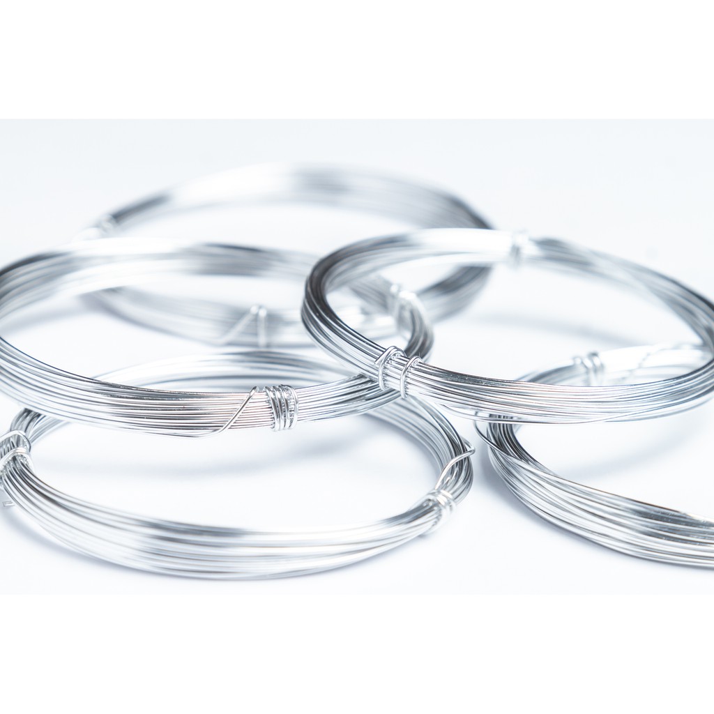 Arame de Alumínio Colorido 0.7 MM 125 metros na cor Prata em Oferta na Shopee