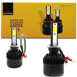 Kit Super Led Techone 6000k 12v Encaixe H1 3000 Lúmens