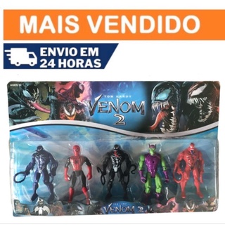 Cartela de Brinquedo Venom 2 C/ 5 Bonecos