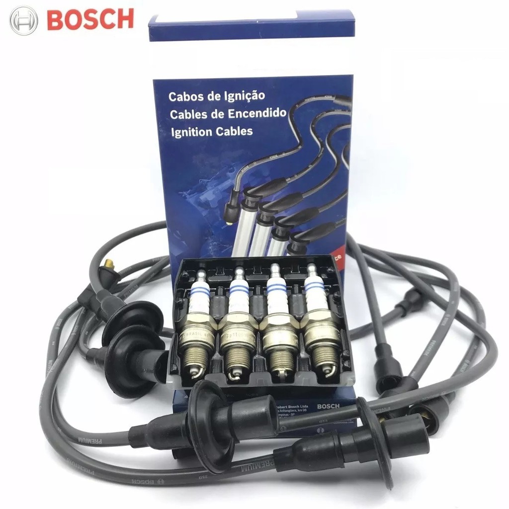 Kit Cabo + Vela Ignição Original Bosch Fusca Kombi Brasilia