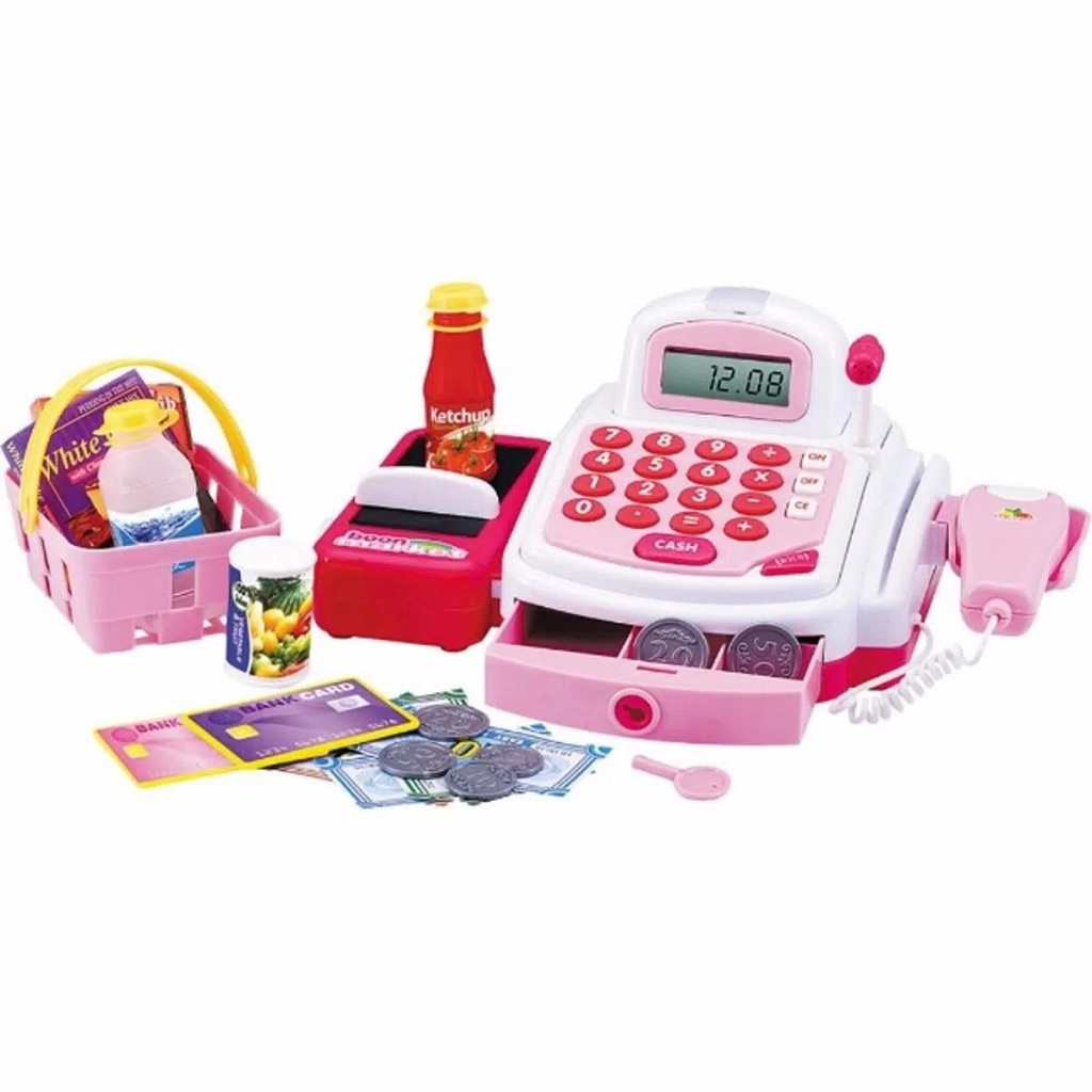 Caixa Registradora Infantil Rosa DMT3815 - Dm Toys em Oferta na Shopee