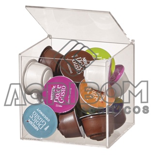 Caixa Para Cápsulas De Café Acrílico Transparente - Acribom em Oferta na Shopee