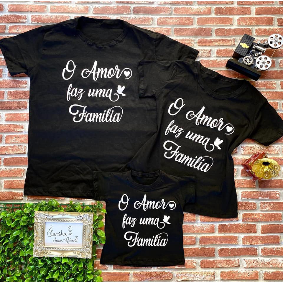 Sincerity Nautical Bake Combo 3 Camisetas Família - Frase O Amor faz a Família - Kit Pai Mãe Filho  ou Filha - Conjunto de Família | Shopee Brasil