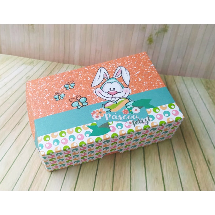 10  Caixa Feliz Páscoa Coelhinho Lembrança Festa em Oferta na Shopee