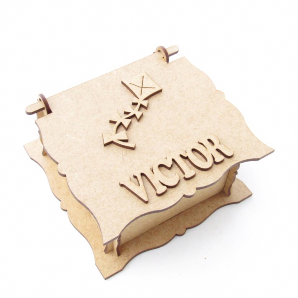 Caixa de Lembrança - (Pipa) brinquedos produzido em mdf cru personalizada.