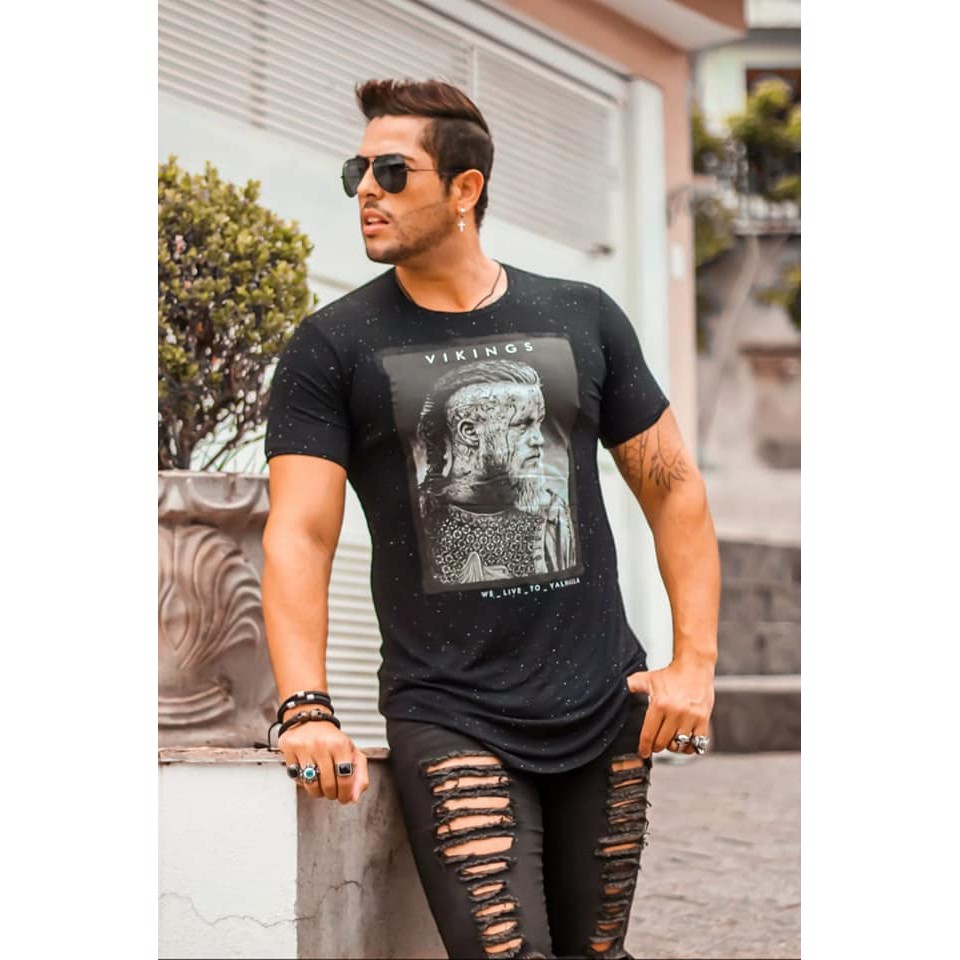 Camiseta Long Masculina Vikings