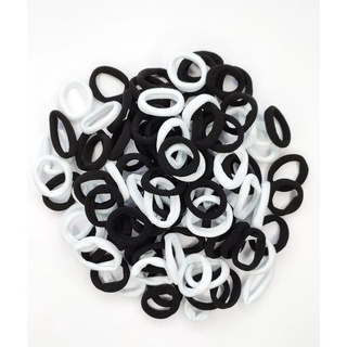 kit 50 elasticos de Cabelo Tipo Meia Criança Adulto Rabicó Preto
