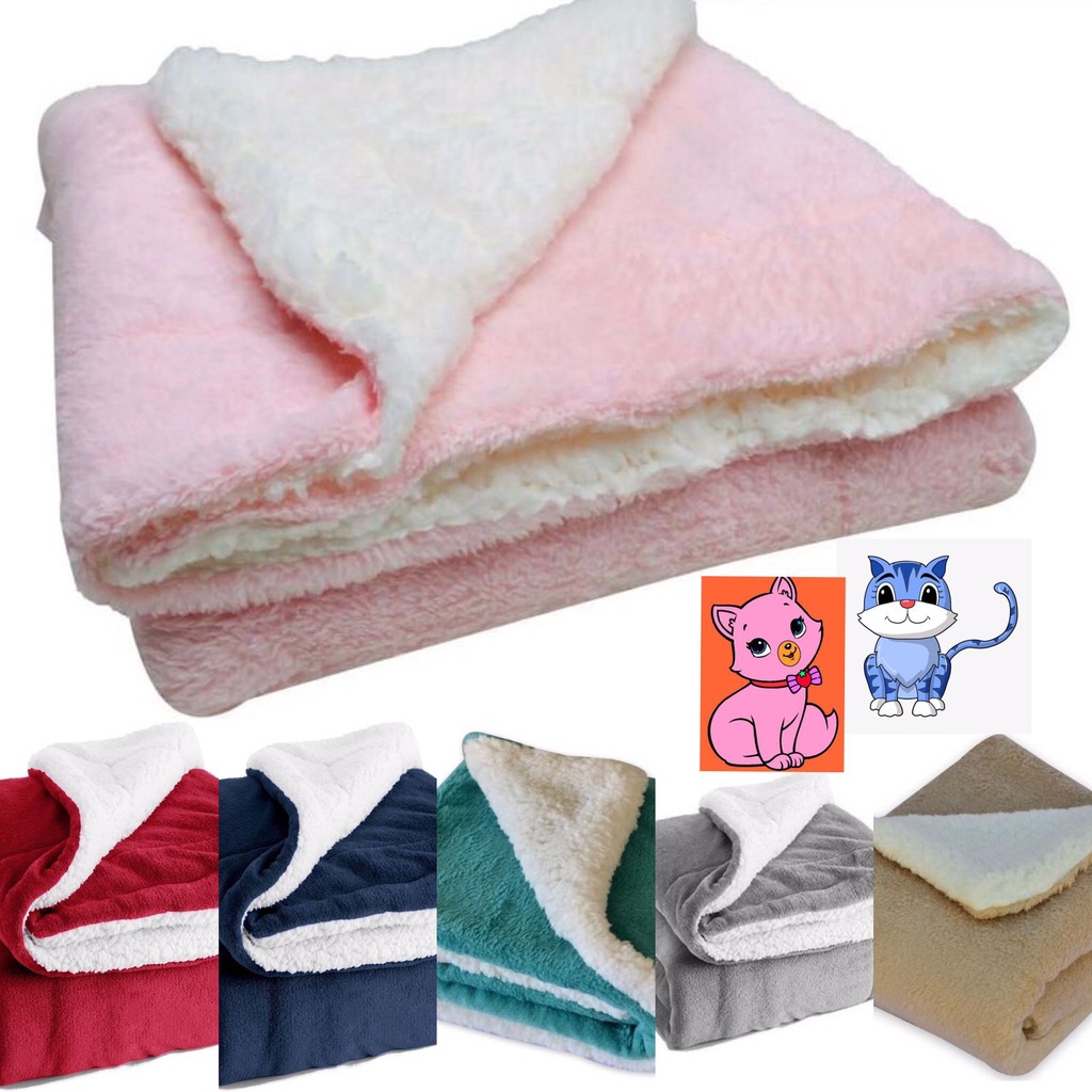 Coberdrom Sherpa para Gatos 65x54cm  Cobertor Manta Pet Gatos e Animais de Pequeno Porte