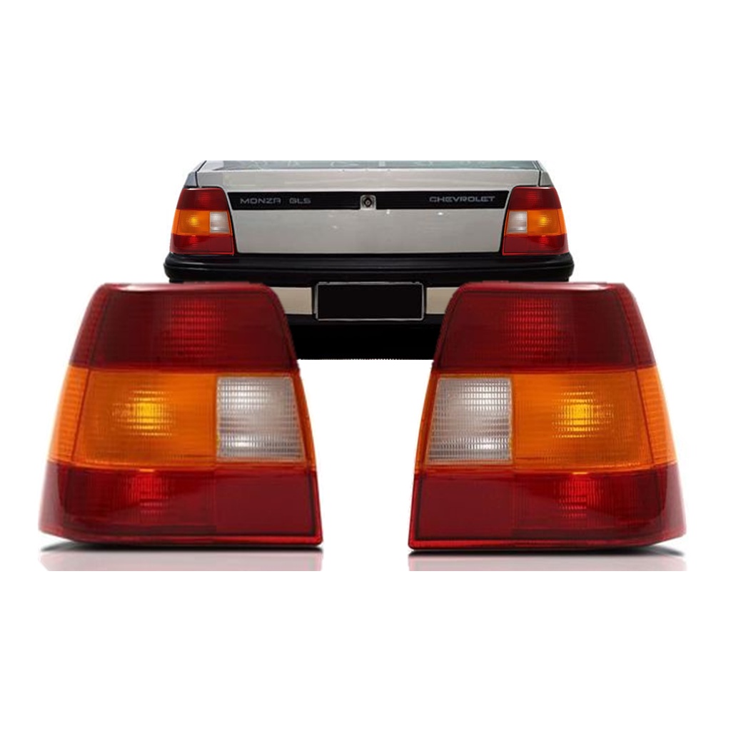Par Lanterna Traseira Monza 1991 1992 1993 1994 1996 Tricolor Tubarão