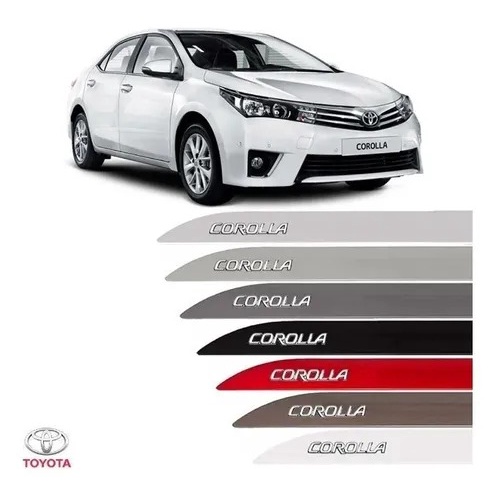 Jogo Friso Lateral Facao Toyota Corolla Alto Relevo Cromado 2008 até 2023