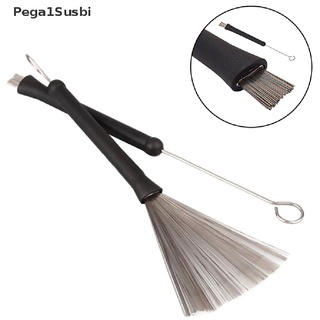 Pega1Susbi Baquetas Retráteis De Fio De Metal Ferramenta De Limpeza Jazz Portátil