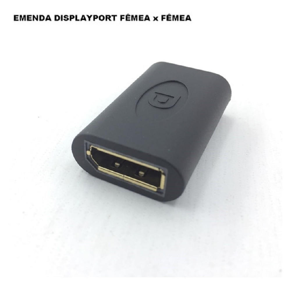 Emenda União Displayport Femea x Femea Versão 1.4a Até 240Hz
