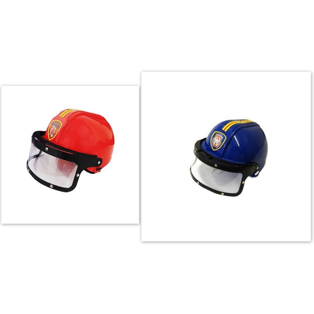 Kit 2 Capacetes Policia E Bombeiro Infantil Fantasias Polic