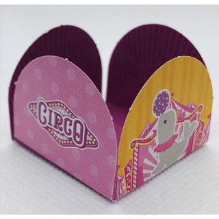 50 forminhas para doces festa circo rosa menina cod pt 216 em Oferta na Shopee
