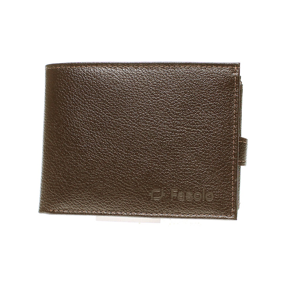 CARTEIRA MASCULINA COURO FASOLO COM PORTA CHEQUE H015 MARROM Cor:Marrom;Tamanho:Único;Gênero:Homem