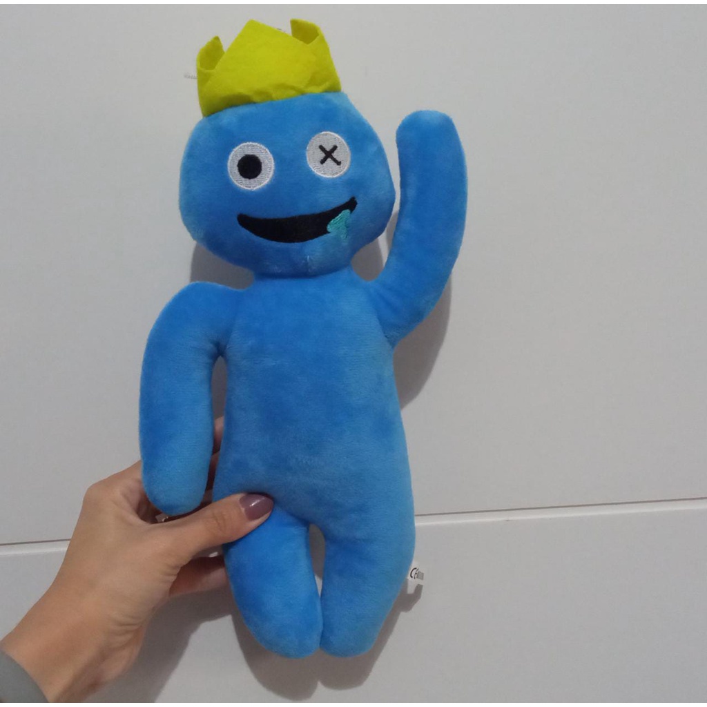 Boneco Pelúcia Blue Rainbow Friends Jogo Azul Monstro Babão Joguinho Blox