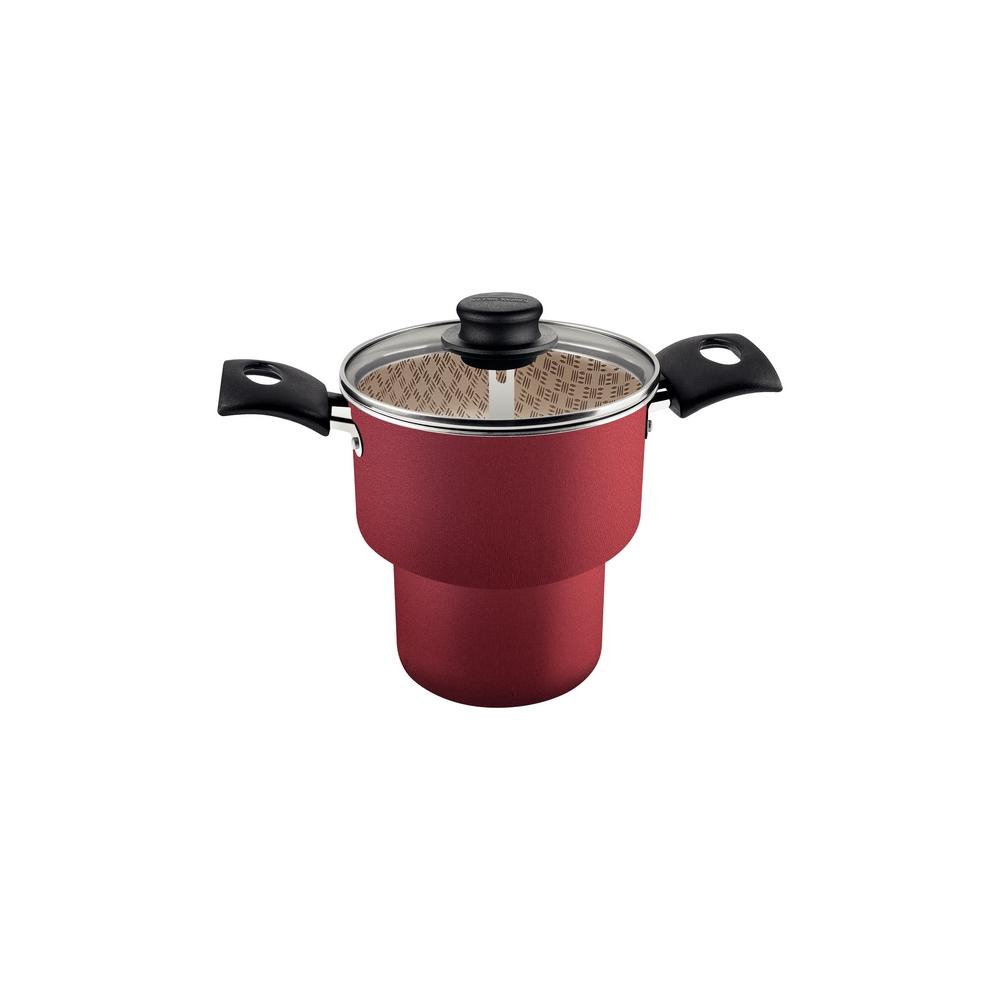 Cuscuzeira Antiaderente Turim 14cm Vermelha Tramontina em Oferta na Shopee