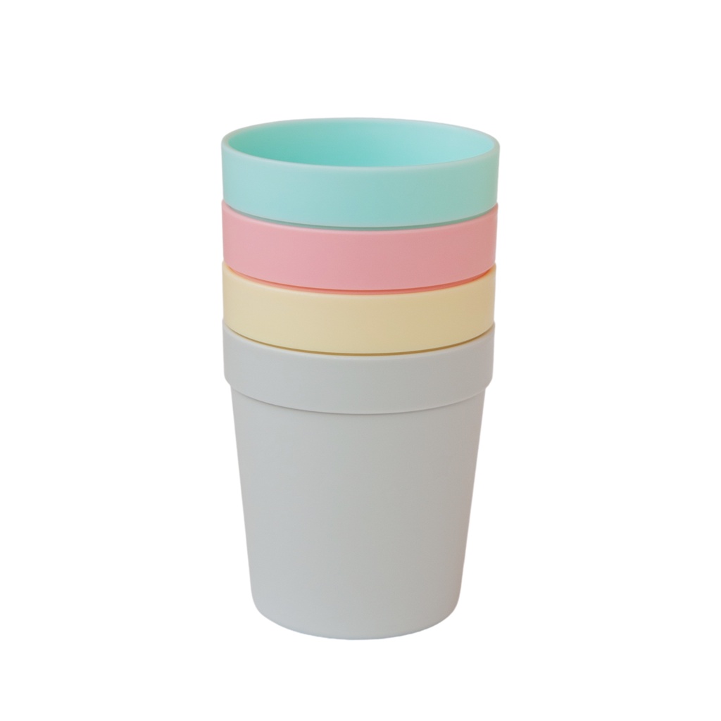 Kit 4 Copos Bebês 200ml Menina Candy Color