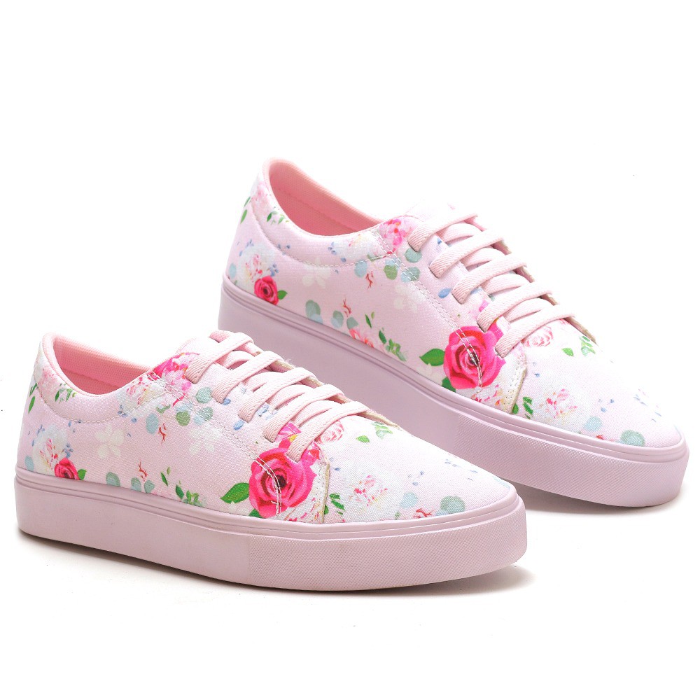 sapatenis florido feminino