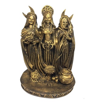Deusa Triplice Wicca Estatueta Resina Wicca Dr