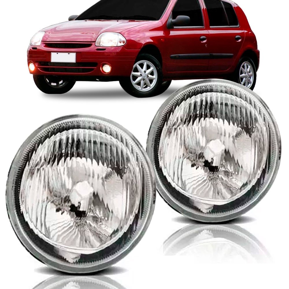 Farol Milha Auxiliar Clio 2000 2001 2002 2003 Twingo Redondo Lente Raiada em Oferta na Shopee