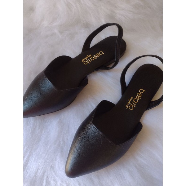 Sapatilha Feminino Mule Sapato Bico Fino Mocassim Rasteirinha Feminina  Casual Confortável Leve Preto Molec