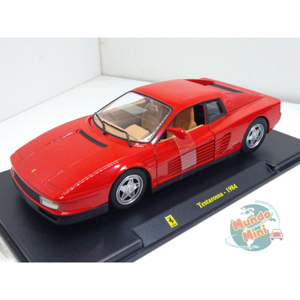 Miniatura Carro Ferrari Testarossa Escala Burago Shopee Brasil