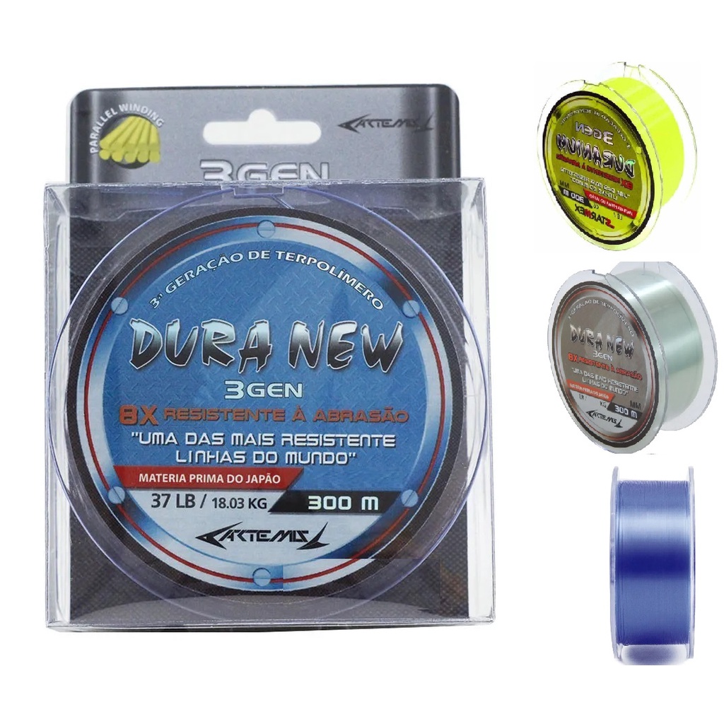 Linha Monofilamento Duranium Soft Yellow 0,25mm 300m 6,8kg