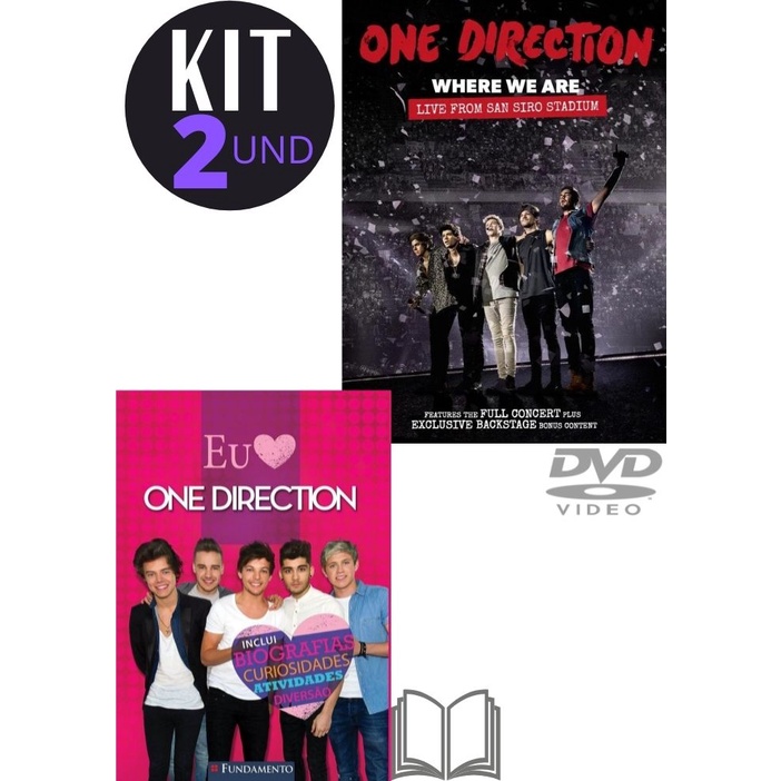 Kit Presente - DVD One Direction - Where We Are e Livro Eu Amo One Direction