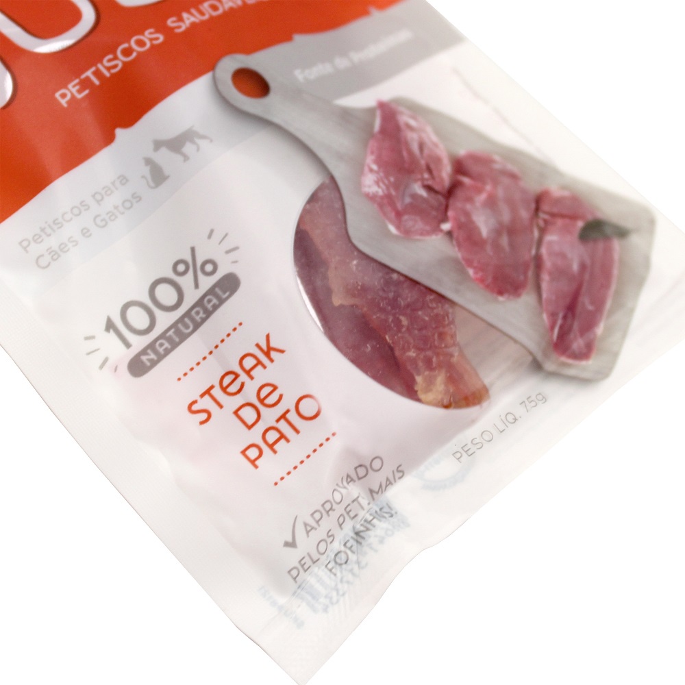 Petisco Just Steak de Pato Germanhart 75g para cães e Gatos