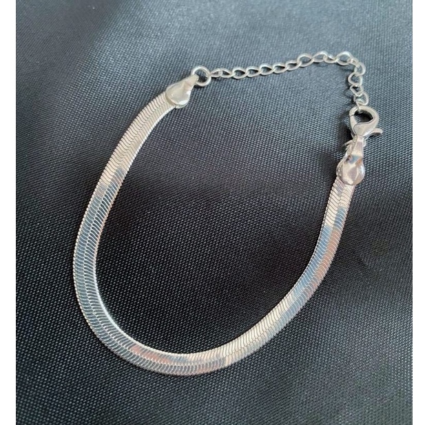 Pulseira Feminina Laminada de Fita Folheada a Prata 925 Acessórios Femininos Berloque em Oferta na Shopee