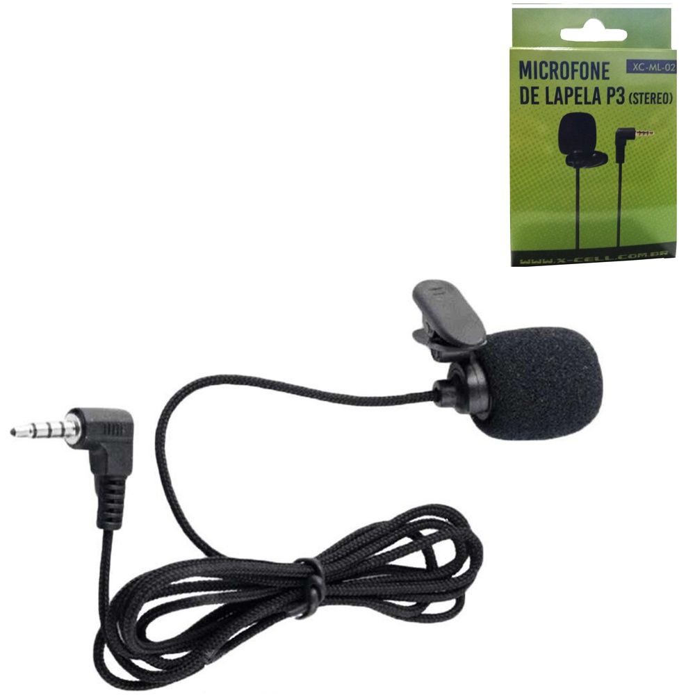 Microfone Lapela P3 (Stereo) - Òtima Qualidade, excelente preço