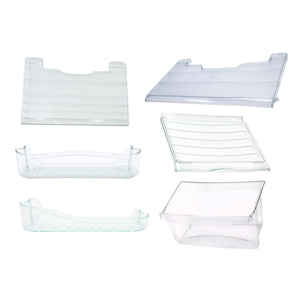 Kit 6 Prateleiras E Peças Geladeira Consul Facilite Crb36a Crb39a K00115
