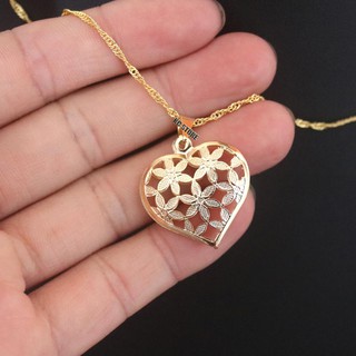 colar corrente feminino folheado a ouro com pingente coração vazado grande alto qualidade estilo choker gargantilha