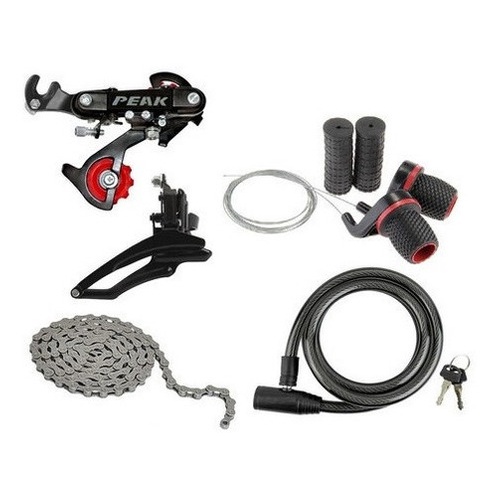 Passador + Câmbio Traseiro + Dianteiro + Corrente 18/21 Velo em Oferta na Shopee