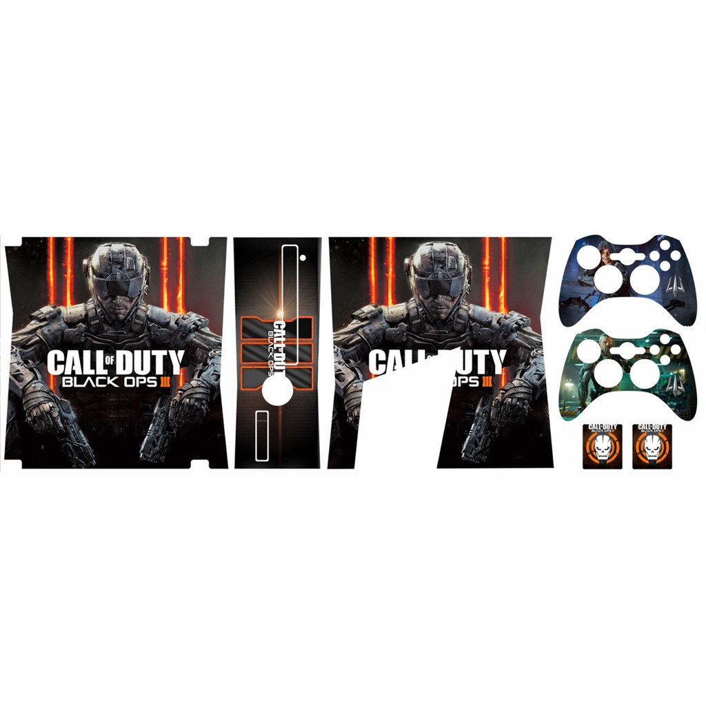 Skin Adesiva Xbox 360 Slim - Call Of Duty Black OPS III