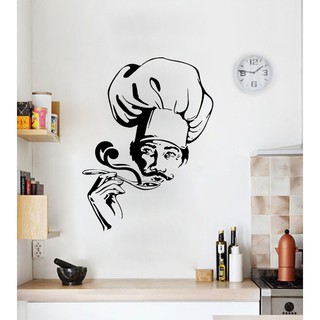 Adesivo Para Cozinha Chefe De Cozinha Desenho em Oferta na Shopee