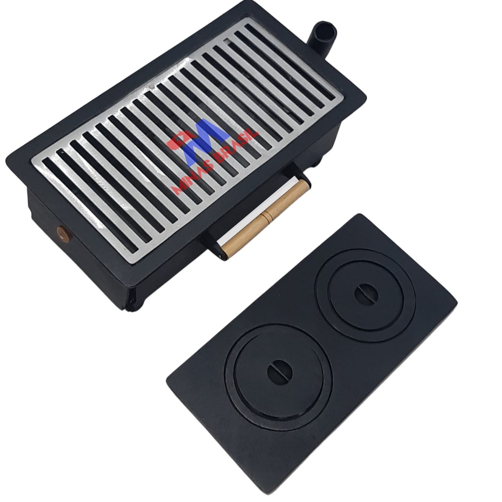 Imagem Fogão A Lenha Portátil 2 Em 1 - Vira Churrasqueira