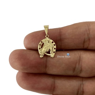 Pingente de Ferradura Cavalo 1,3cm Banhado a Ouro Prata Masculino Feminino Folheado