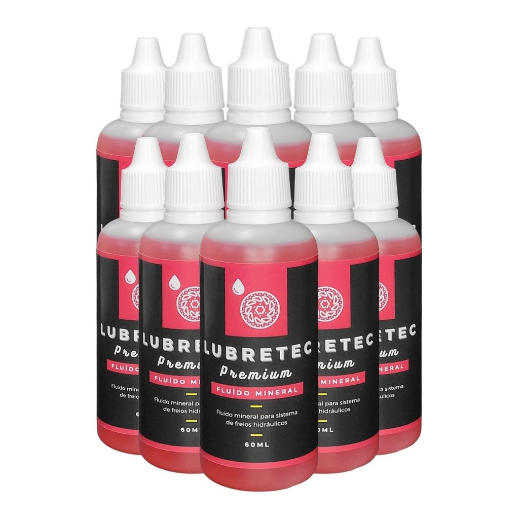Kit 10x Óleo Mineral Lubretec Sangria Freio Hidráulico