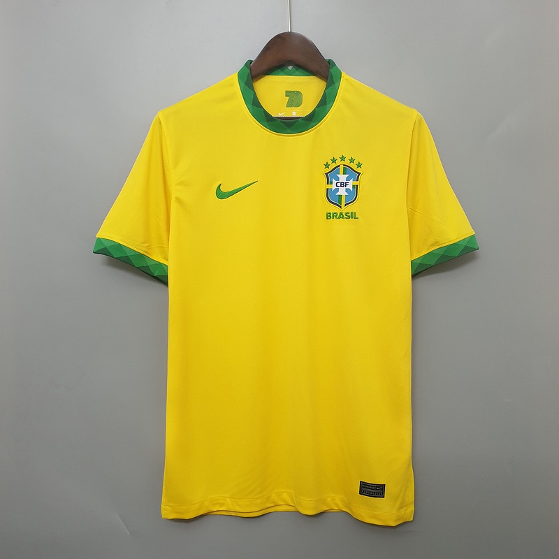 Camisa Do Brasil Seleção Brasileira Primeiro Uniforme Titular 2021/2022 Amarela - Camiseta De Time De Futebol Oficial Tailandesa 1:1 Lançamento Promoção Pronta Entrega