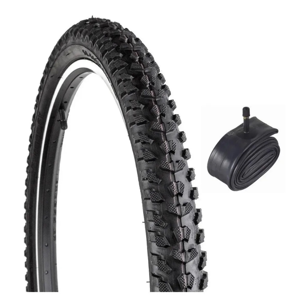Pneu Bicicleta Levorin Excess Aro 26 X 1.95 Bike Mtb Cravo + Camara