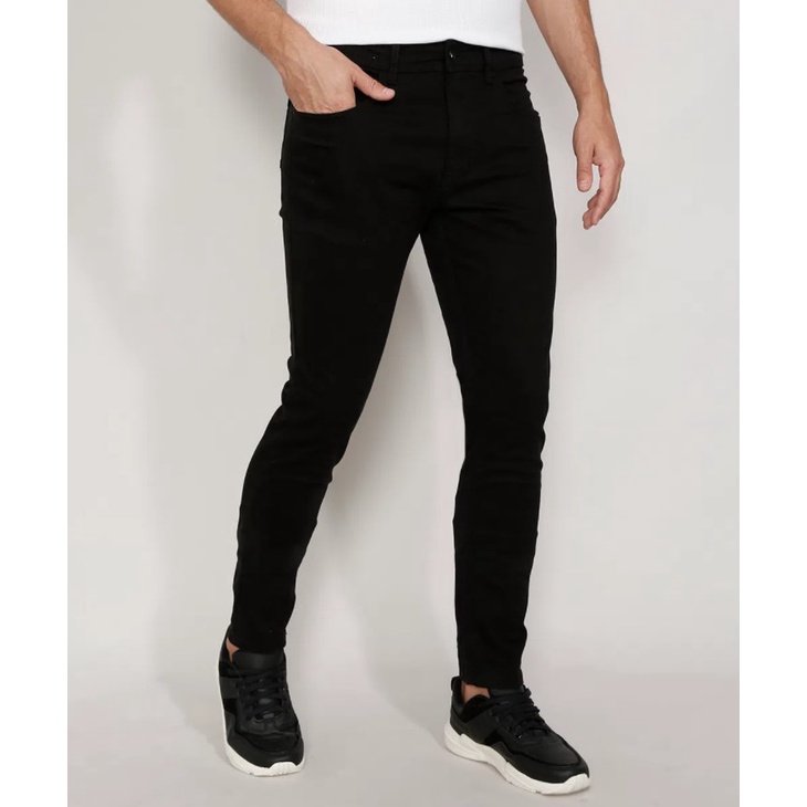 Cal A De Sarja Masculina Com Lycra Elastano Slim Sarja Brim Jeans Esporte Fino Social Tecido