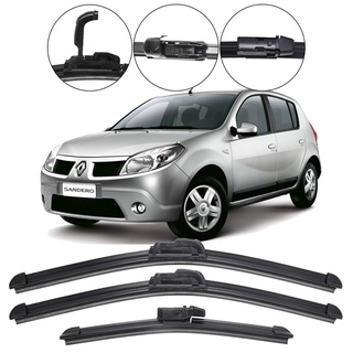 Kit 3 Palhetas Limpador Parabrisa Dianteiro + Traseiro Sandero 2007/2014 em Oferta na Shopee