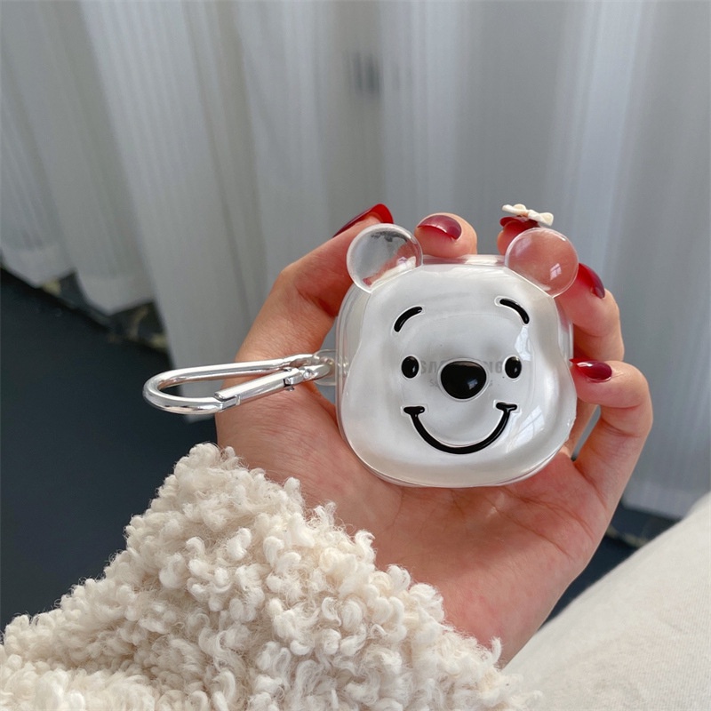 Para Samsung Galaxy Buds Live/FE Capa Protetora De Ursos Bonitos 2 Pro Fones De Ouvido Hello Kitty Transparente Com Gancho